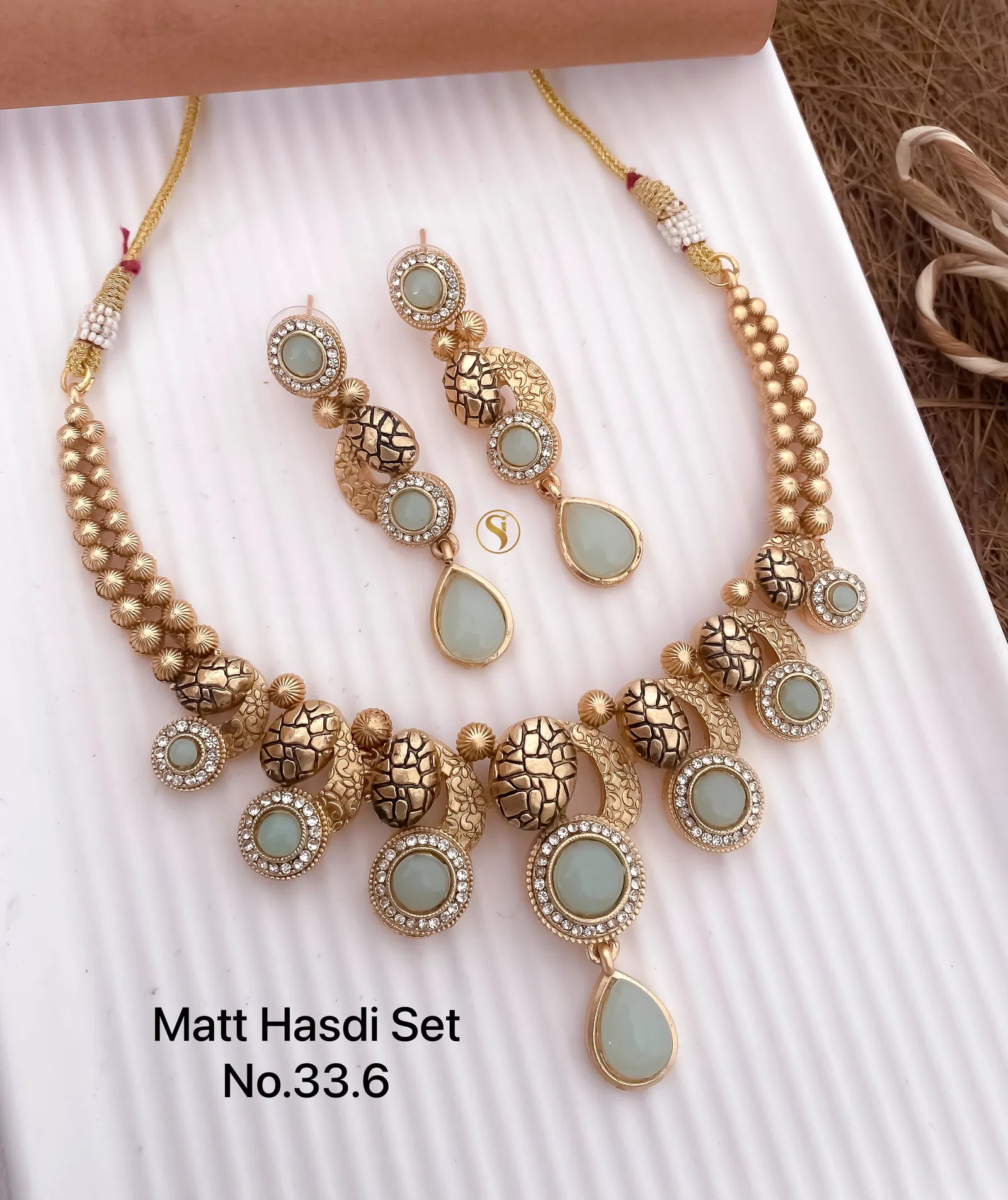 03 Matte Fancy Designer Hasadi Necklace Set Wholesale Price In Surat
